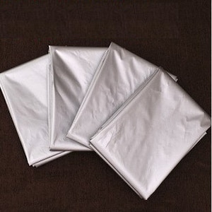 Waterproof Silver Gray Blackout Curtain Fabric: 100% Dacron (140x200cm)