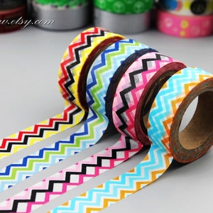 Washi Tape Set: Japanese Paper Masking Tape, Broken Line (4 Rolls)