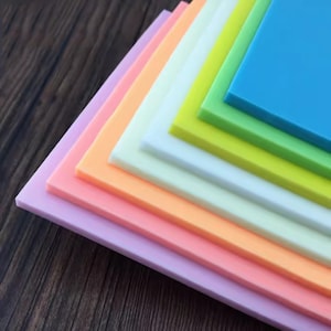DIY Rubber Stamp Block: Solid Jelly Rubber, 8 Colors (7.87x5.91x0.20in)