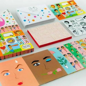 SET OF Rubber Stamps, Stickers, Envelopes, Cards - Decoration - Diary - Filofax