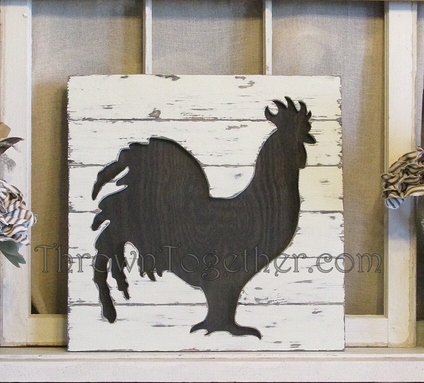 Rooster Wall Hanging Handcrafted Wood Rooster Kitchen Wall Art Rustic Wood Rooster Sign Gallerywall Decor Rustic Farmhouse Barnyard Art