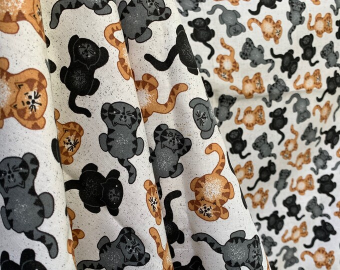 80s Cat Fabric Cotton Kitty Cats 100% Cotton // 45 Wide - Etsy