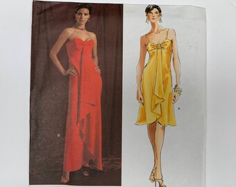 Vogue V2847 Wzór Vogue American Designers Tom & Linda PLATT Misses' Dress // Rozmiar 18-20-22 Biust 40-42-44 Nierozcięta, składana fabrycznie