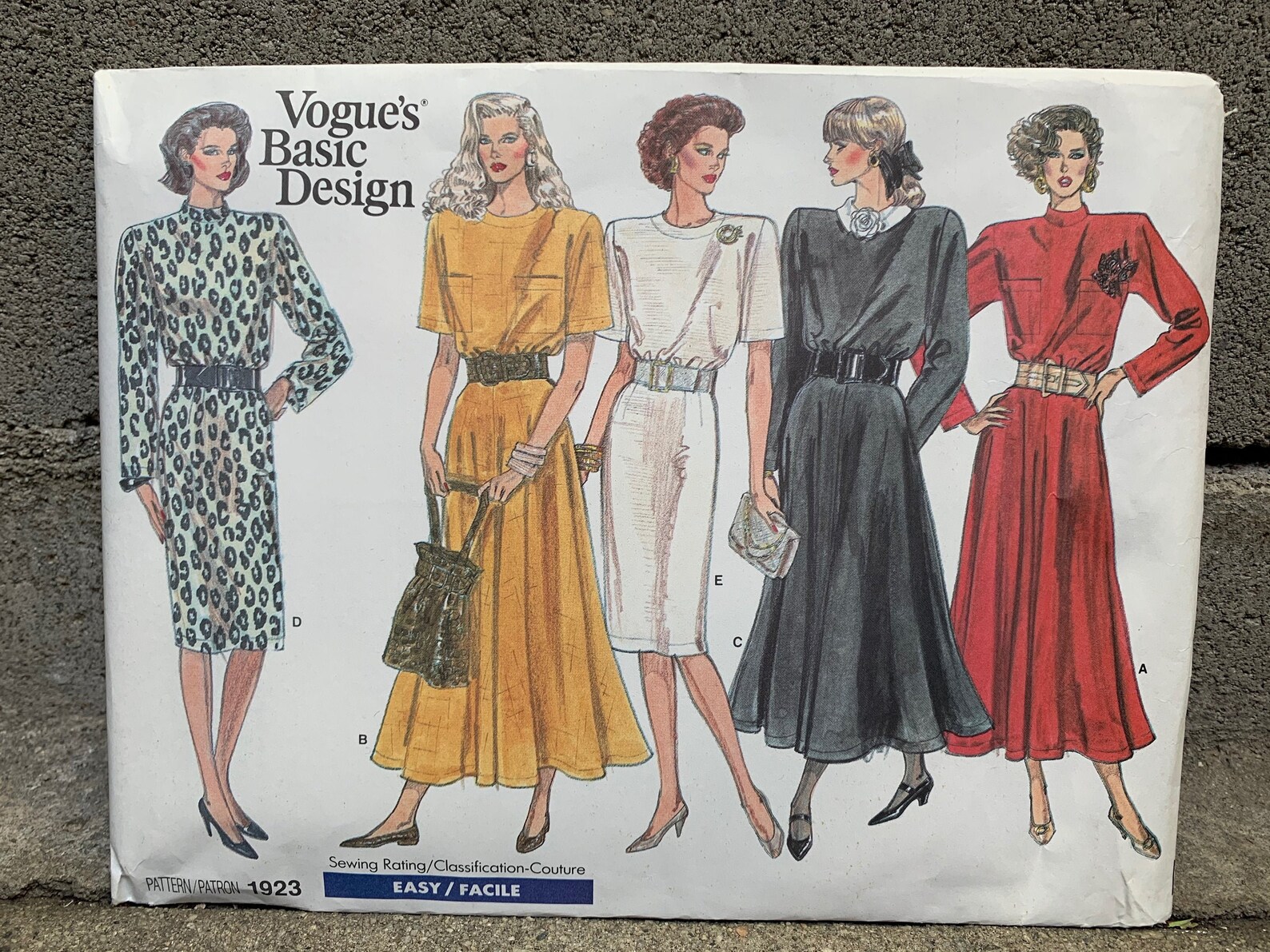 80s Vogue 1923 Basic Design Pattern Misses' Dress // Size | Etsy