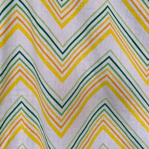 Vintage &#39;Sunray Stripe&#39; Cannon Monticello TWIN Size Flat Sheet, Gradient Chevron Pattern