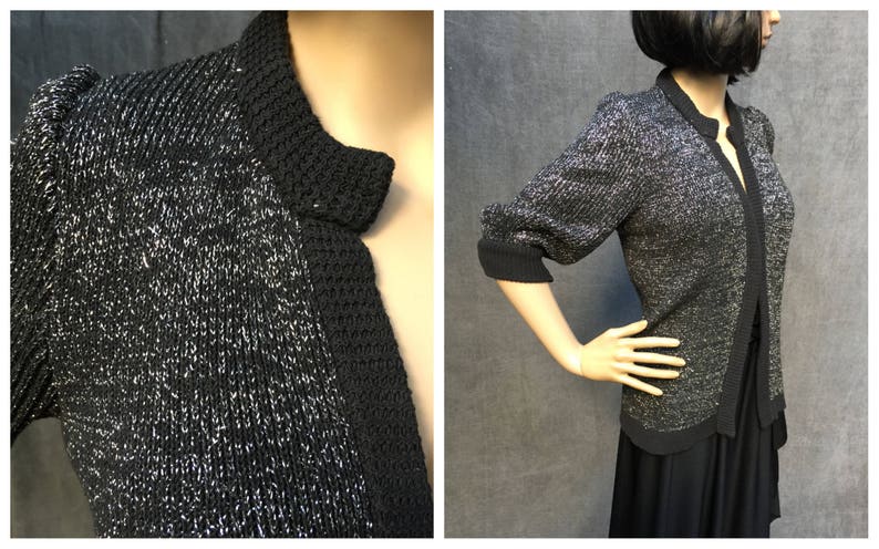black sparkly cardigan