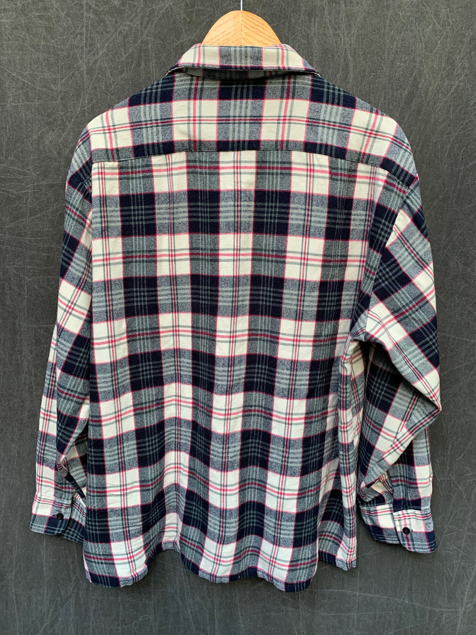 Vintage Backpacker Blue White and Red Plaid Flannel Shirt // - Etsy