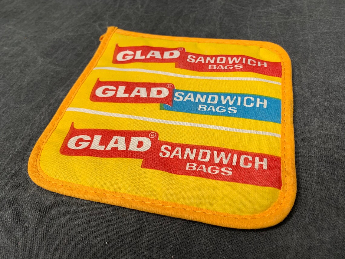 Vintage Glad Sandwich Bags Pot Holder Hot Mitt // Glad ...