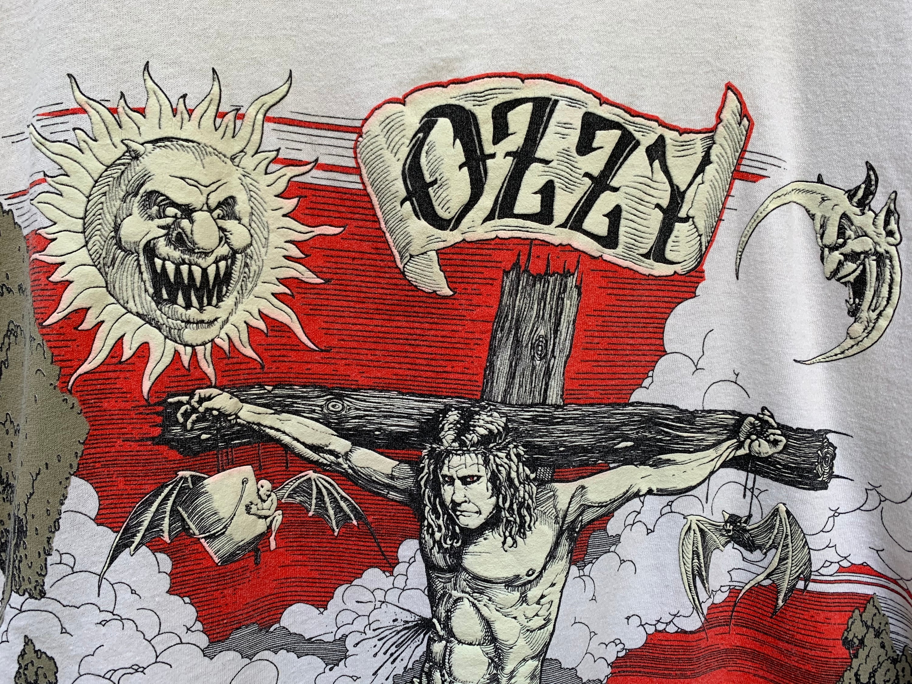 1990 Ozzy Osbourne Concert Tee Glow in the Dark Crucified