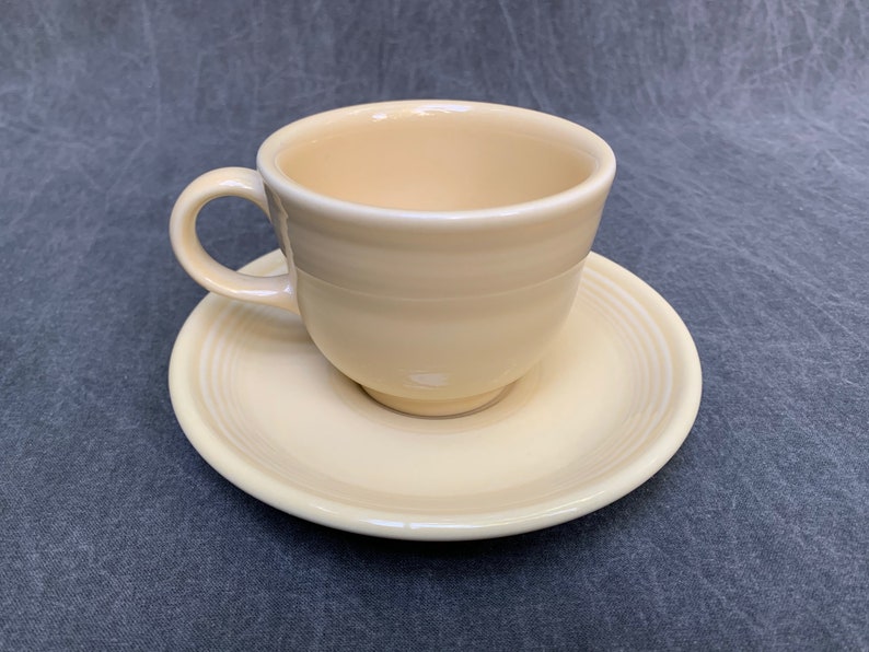Vintage HLC Fiestaware Cup and Saucer California Pottery Etsy