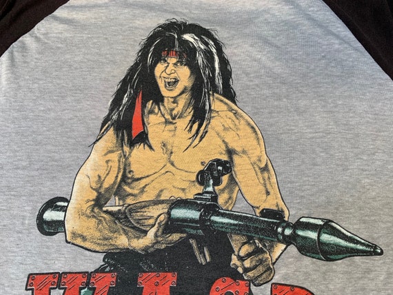 1986 W.A.S.P. Tour T-Shirt 'The Last Commando Tou… - image 10