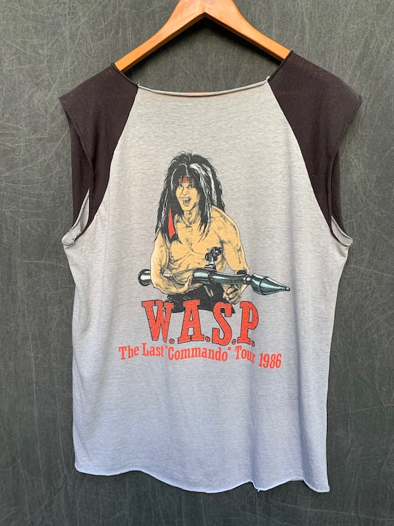 1986 W.A.S.P. Tour T-Shirt 'The Last Commando Tou… - image 5