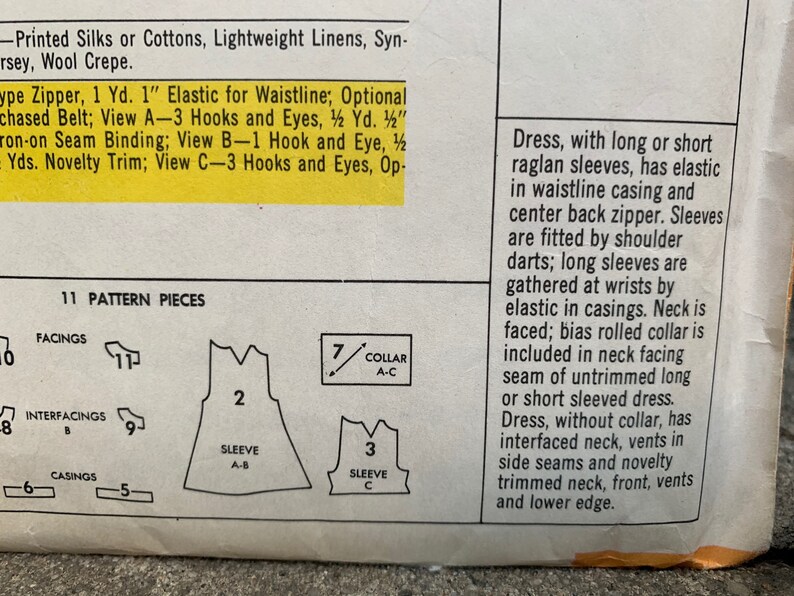60s McCall's 9627 Pattern Misses' Dress in Three | Etsy