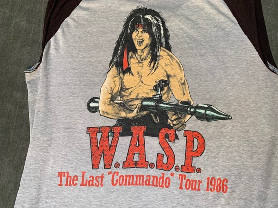 1986 W.A.S.P. Tour T-Shirt 'The Last Commando Tou… - image 9