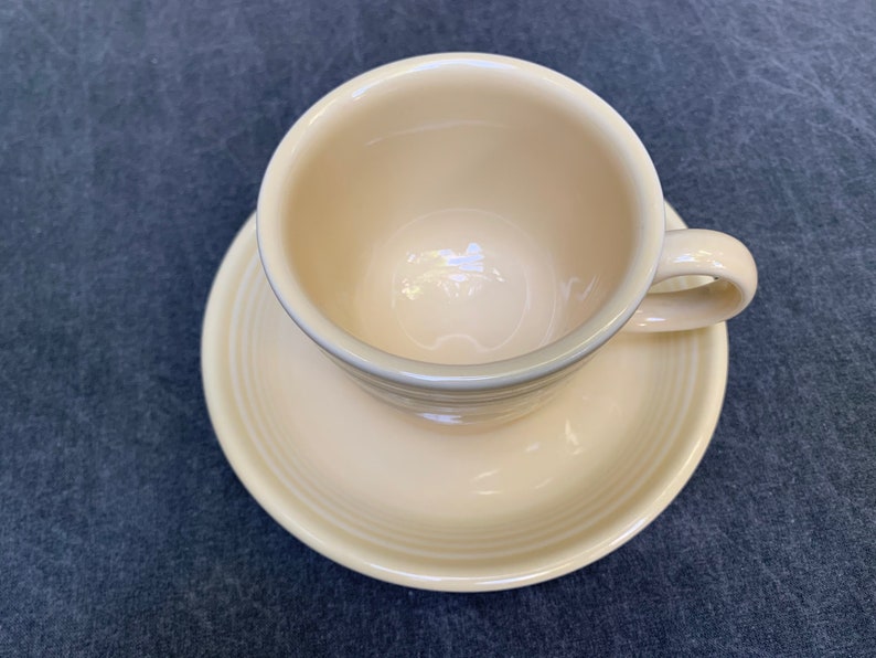 Vintage HLC Fiestaware Cup and Saucer California Pottery Etsy