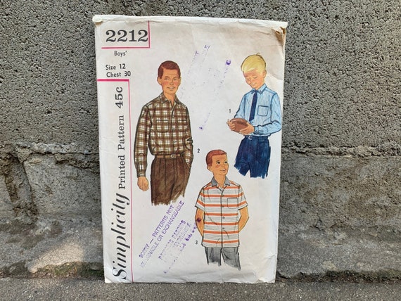 50s Simplicity 2212 Pattern Boys 