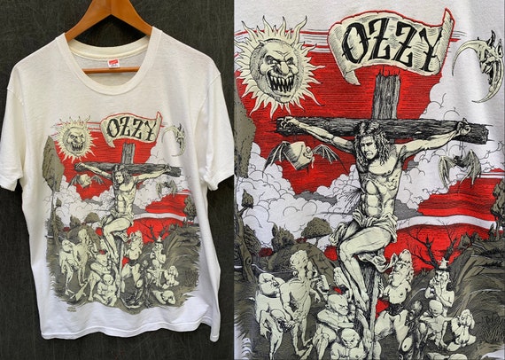 1990 Ozzy Osbourne Crucifixion Concert Tee Glow in the Dark 90/91