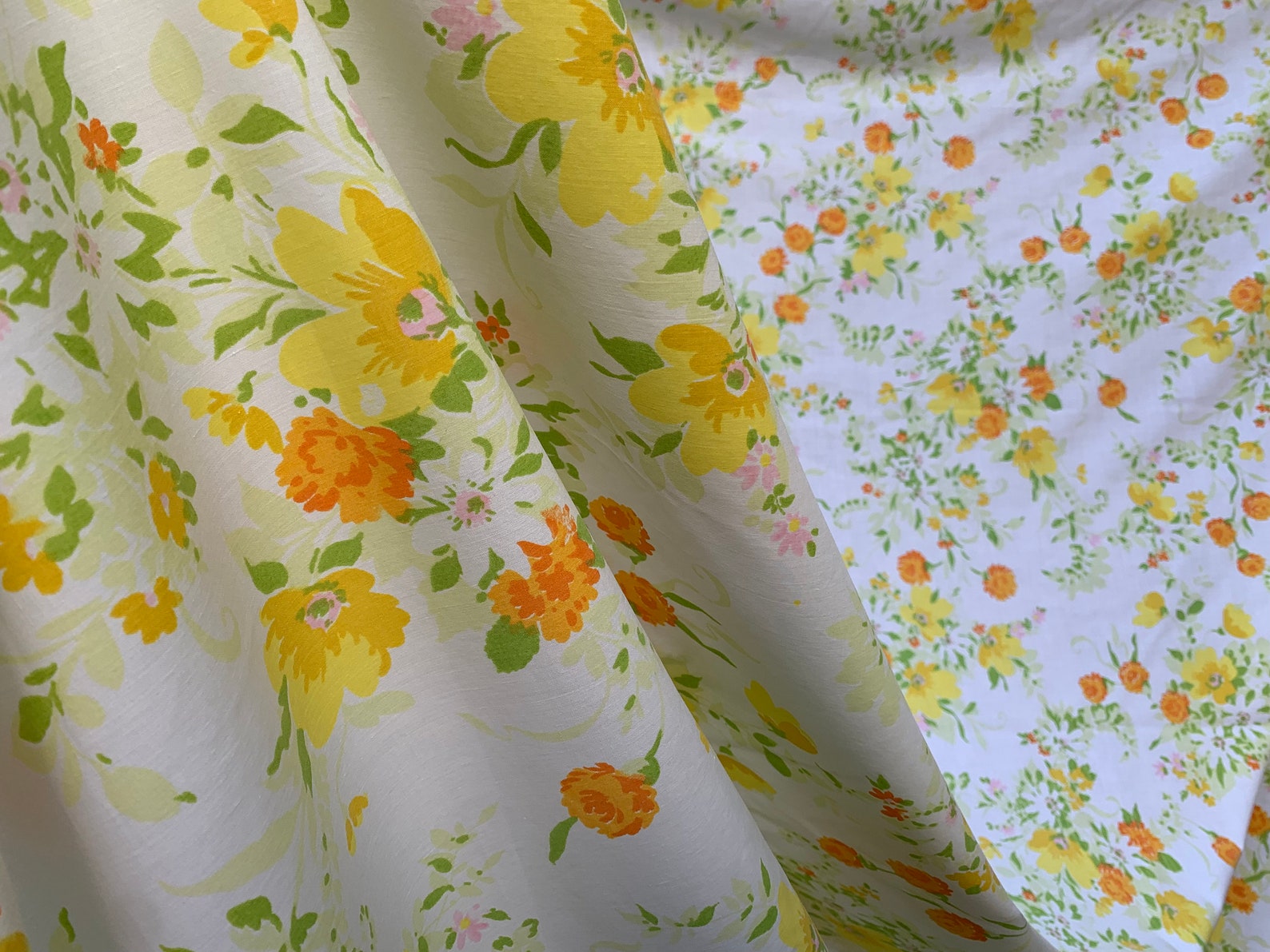 70s JC Penney Sheets Twin Size Flat Sheet Bouquets of Flowers Etsy