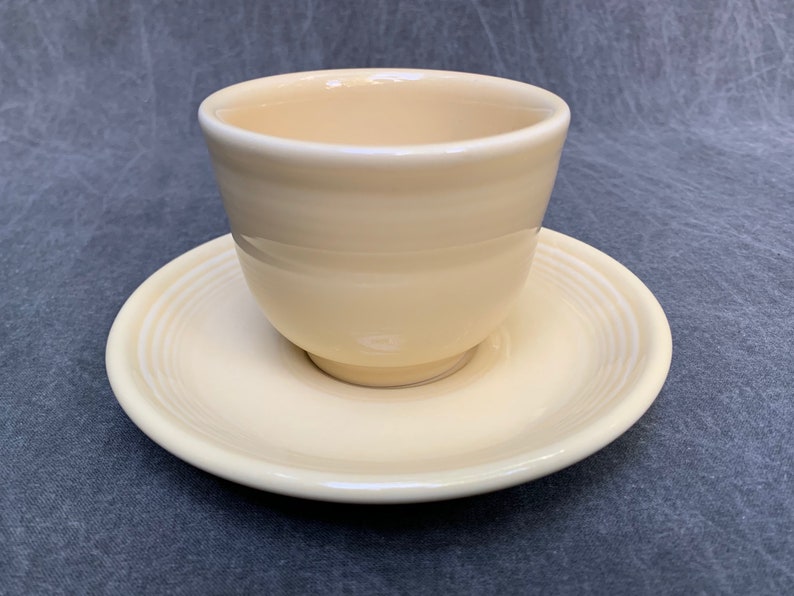 Vintage HLC Fiestaware Cup and Saucer California Pottery Etsy
