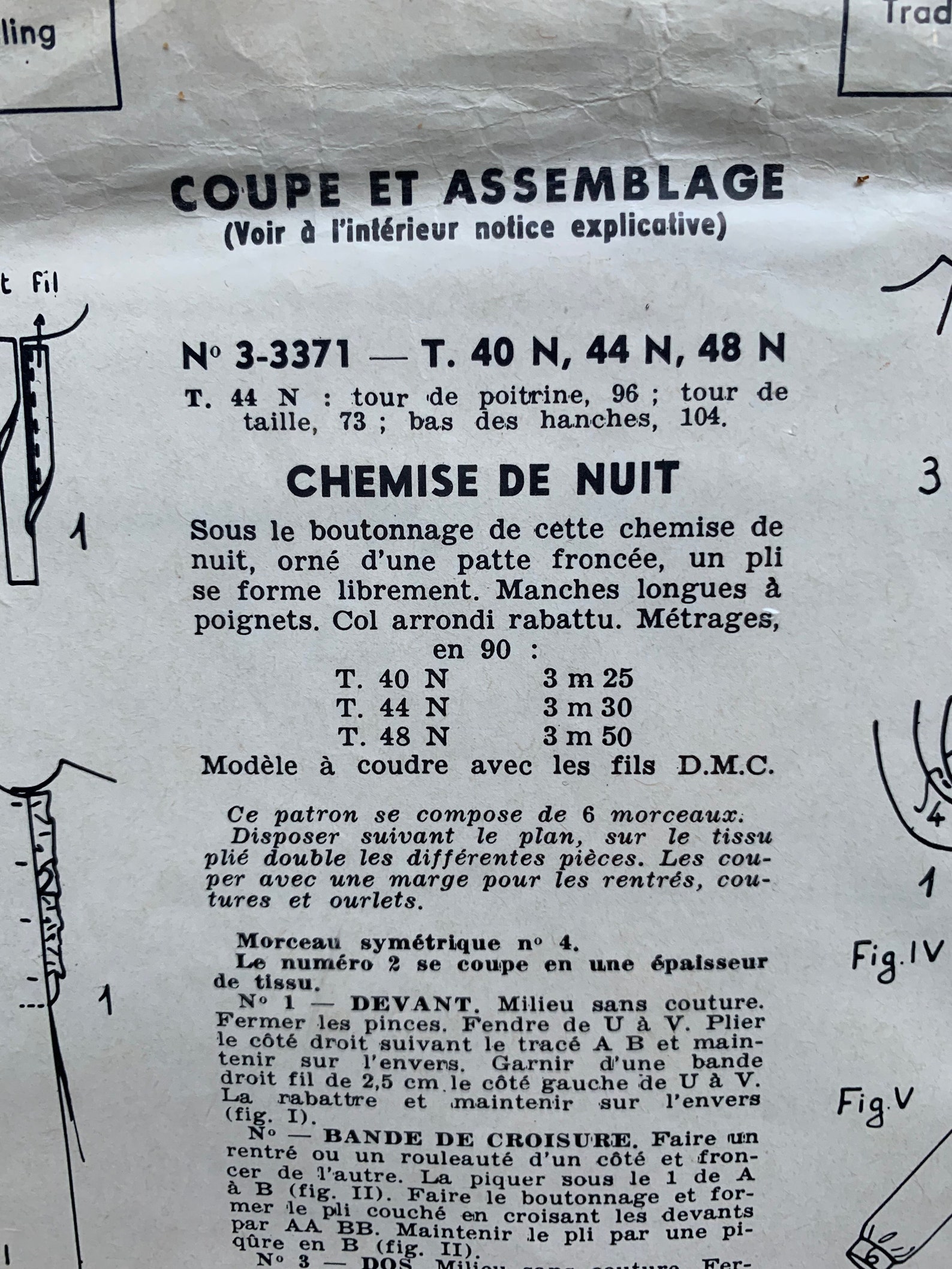 Patron De Couture Marie Claire Spécial Couture N°24440 – Tailles 40/44/48, Neuf Sous Film