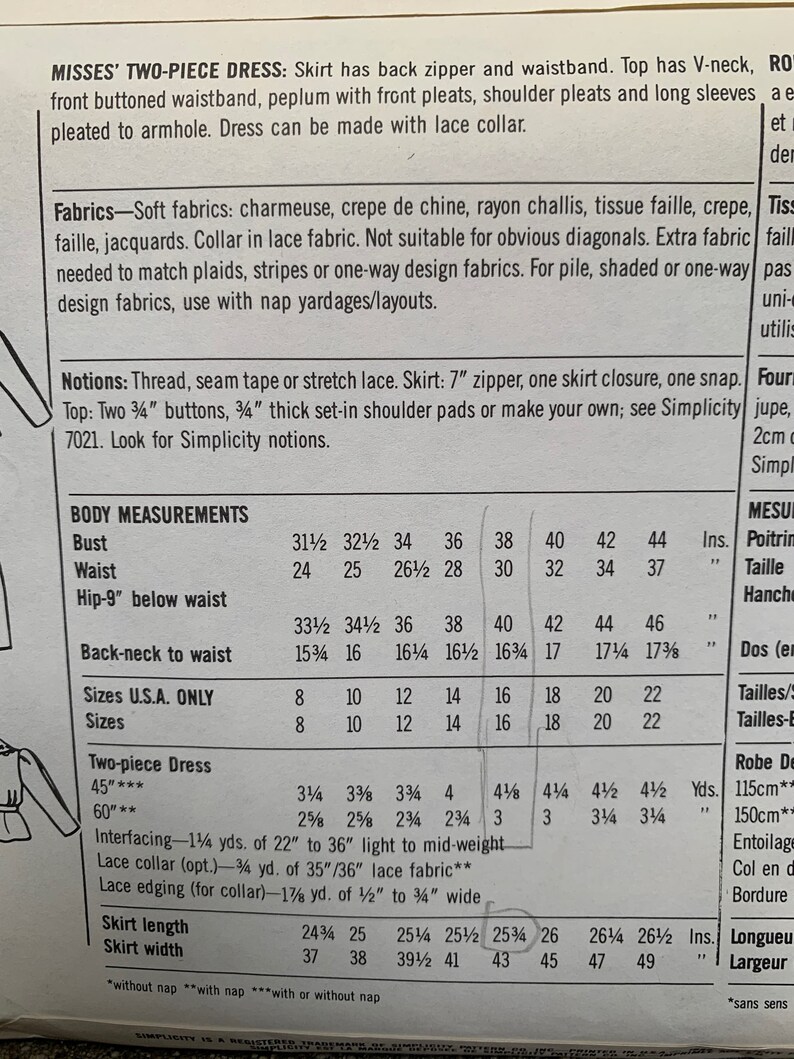 80s Simplicity 8432 Pattern Christie Brinkley Misses/' Skirt and Fitted Top Size 16Bust 38 Factory Folded FF