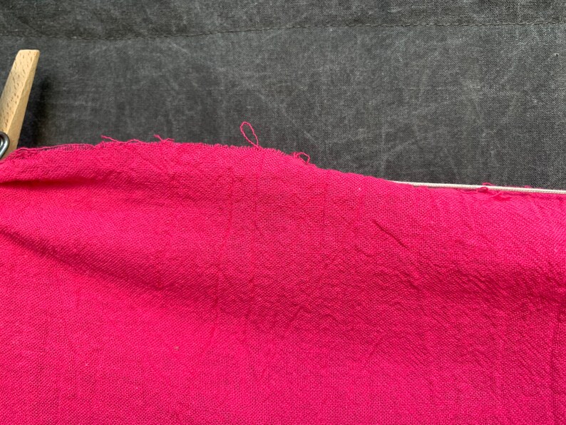80s Crinkle Cotton Solid Fuchsia Coral Pink 52 W x 134 L = 3.7 Yards