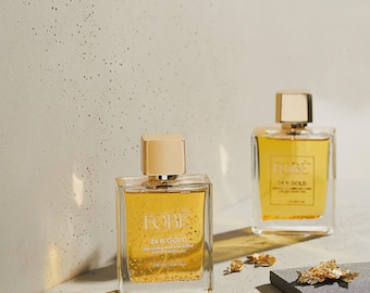 Aceite corporal de lujo con azafrán y mandarina con oro de 24 quilates.