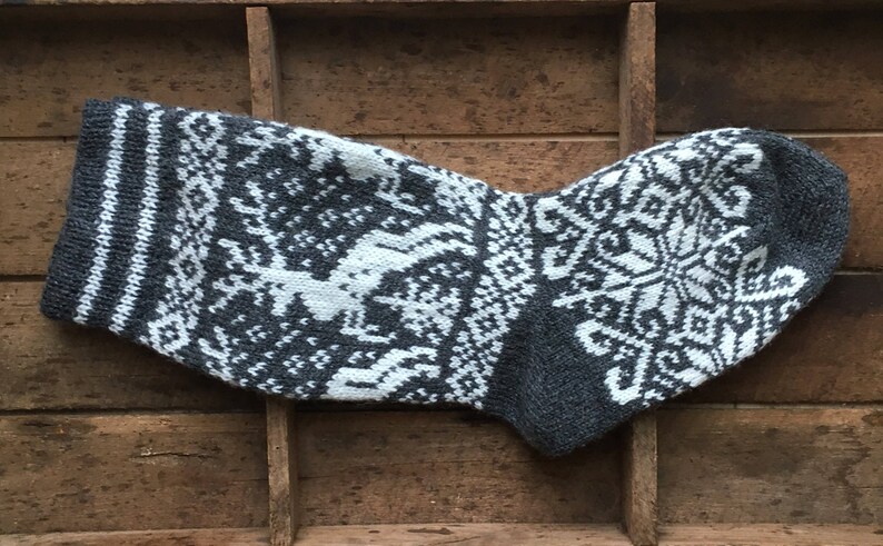 Reindeer Socks Women Wool Socks Casual Socks Gift for Her - Etsy