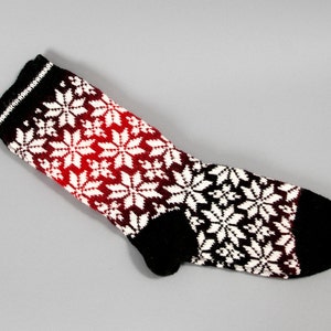socks women wool white black red folklore star eco friendly sock foot folk art fashion