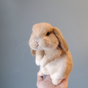 Needle Felted Rabbit, Custom Made, Handmade Bunny, Lop Eared Rabbit, Holland Lop or any other breed - made to order