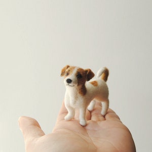 Custom Made Dog Portrait, SMALL SIZE, Personalized Felt Miniature: Jack Russell Terrier or any other breed - made to order