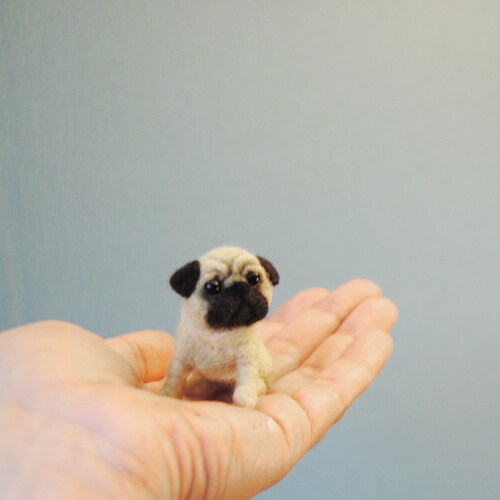 Custom Made Pet Portrait, SMALL SIZE, Needle Felted popular Miniature Dog, Pug or any other breed