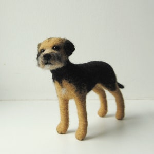 Needle Felted Border Terrier, Custom Made Pet Sculpture, Needle Felted Dog Border Terrier or any other breed made to order image 2