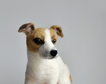 Jack Russell Terrier or any other breed, Custom Made Dog Sculpture, Needle Felted Dog, 3 D Pet Portrait - made to order