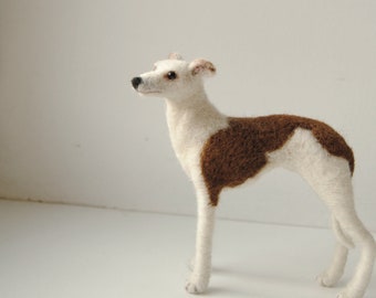 Custom Needle Felted Greyhound, Handmade Dog Sculpture, Needle Felted Animal - Whippet, Greyhound or any other breed