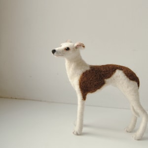 Custom Needle Felted Greyhound, Handmade Dog Sculpture, Needle Felted Animal - Whippet, Greyhound or any other breed