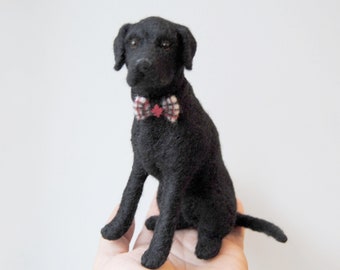 Needle Felted Dog, Custom Made Dog Portrait, Labrador Retriever or any other breed - made to order