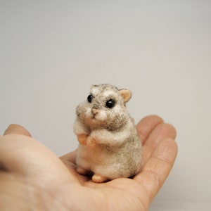 Custom Realistic Hamster, Needle Felted Animal, Handmade 3D Pet Portrait made to order image 1