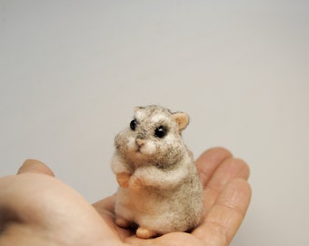 Custom Realistic Hamster, Needle Felted Animal, Handmade 3D Pet Portrait - made to order