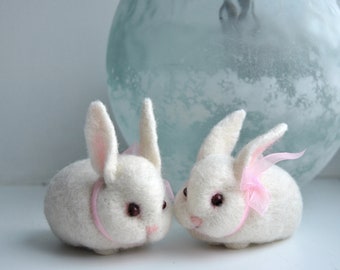 Needle Felted Rabbit, Handmade Bunny, Different colors, Easter Decoration, Christmas Stocking Filler - READY TO SHIP