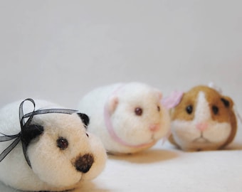 Needle Felted Guinea Pig, Guinea Pig Miniature, Cute Gift, Handmade Animal - READY TO SHIP