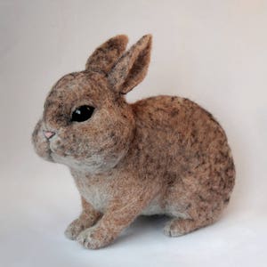 Custom Made Rabbit, Needle Felted Rabbit, Handmade Lifelike Felt Rabbit: Seal Point Dwarf Lop, Holland Lop, French Lop or any other breed image 5