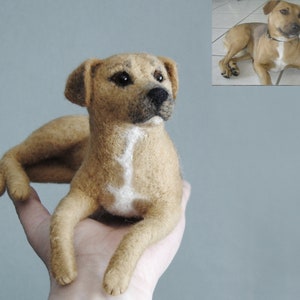 Needle Felted Border Terrier, Custom Made Pet Sculpture, Needle Felted Dog Border Terrier or any other breed made to order image 6