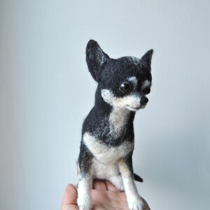 Needle Felted Chihuahua, Custom Made Dog Portrait, Chihuahua or any other breed made to order image 7