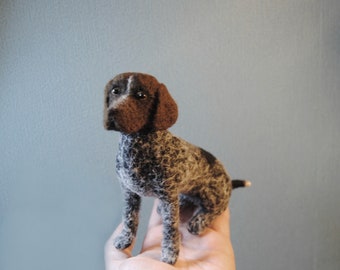 Custom Made Felt Dog, German Shorthaired Pointer, Deutsch Drahthaar, Pointing Griffon or any other breed- made to order