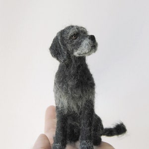 Needle Felted Dog, Custom Made Dog Portugese Water Dog or any other breed made to order image 1