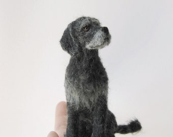 Needle Felted Dog, Custom Made Dog Portugese Water Dog or any other breed - made to order