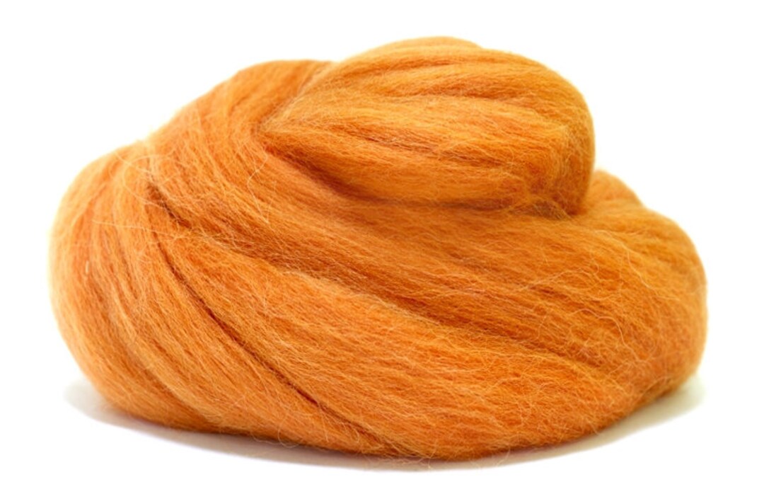 Wool for Felting 178 Oz 50 G Orange Wool Roving for Etsy