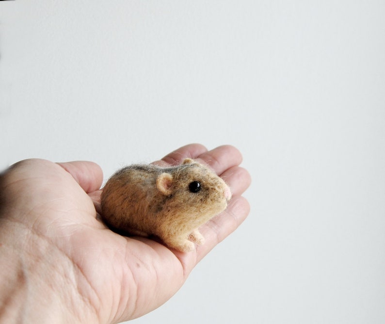 Custom Realistic Hamster, Needle Felted Animal, Handmade 3D Pet Portrait made to order image 7