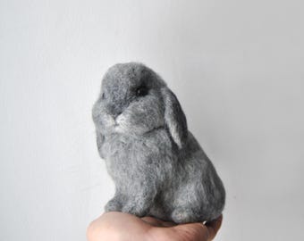 Custom Made Rabbit, Needle Felted Bunny, Lifelike Rabbit, Mini Lop or any other breed - made to order